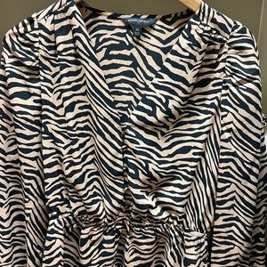 Beautiful zebra print blouse.